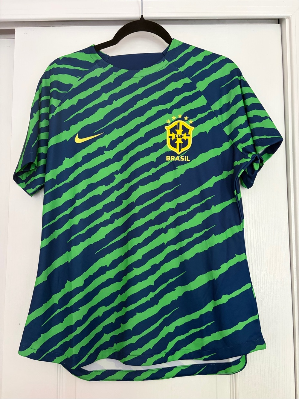 Nike Brasil Green & Blue Training Top with Yellow Crest